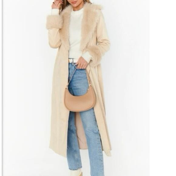 NWT - Show Me Your MuMu Penny Lane Faux Suede Maxi Coat - Picture 5 of 6